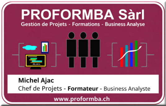 Carte de visite PROFORMBSA Sàrl - Michel Ajac